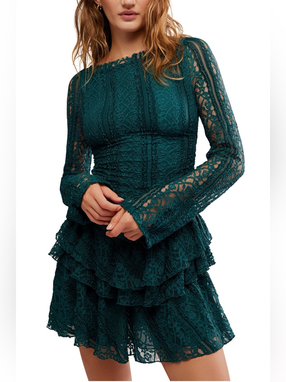 Free People Tabby Lace Long Sleeve
Minidress Coquette NWT Whimsygoth S